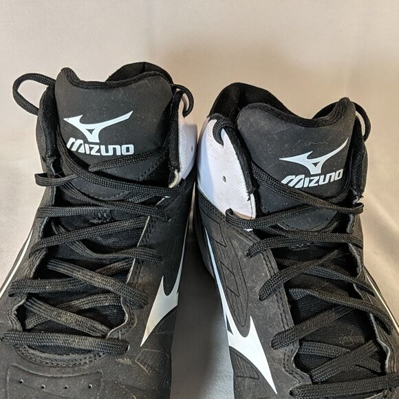 Mizuno 9 Spike Adv. Franchise 8 Mid CIC 1016 Mens US 11.5 Cleats Black White - Picture 6 of 12